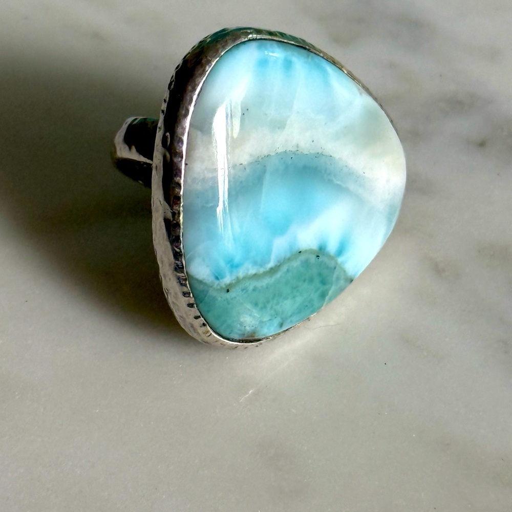 Bahgsu jewels hand made stone and silver ring.